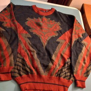 Pagliano Acrylic Abstract design Men's XXL Long Sleeve Sweater